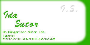 ida sutor business card